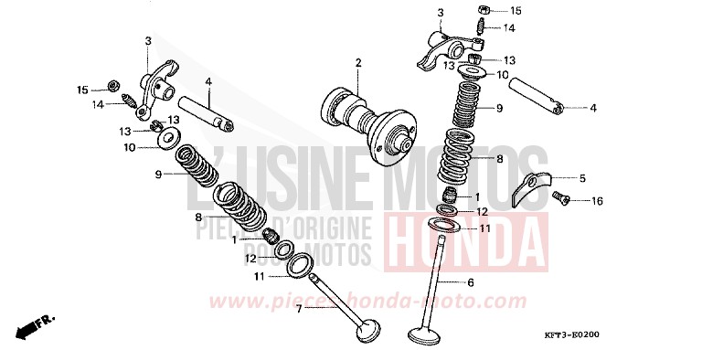 CAMSHAFT/VALVE for City Fly BLACK (NH1E) from 1998